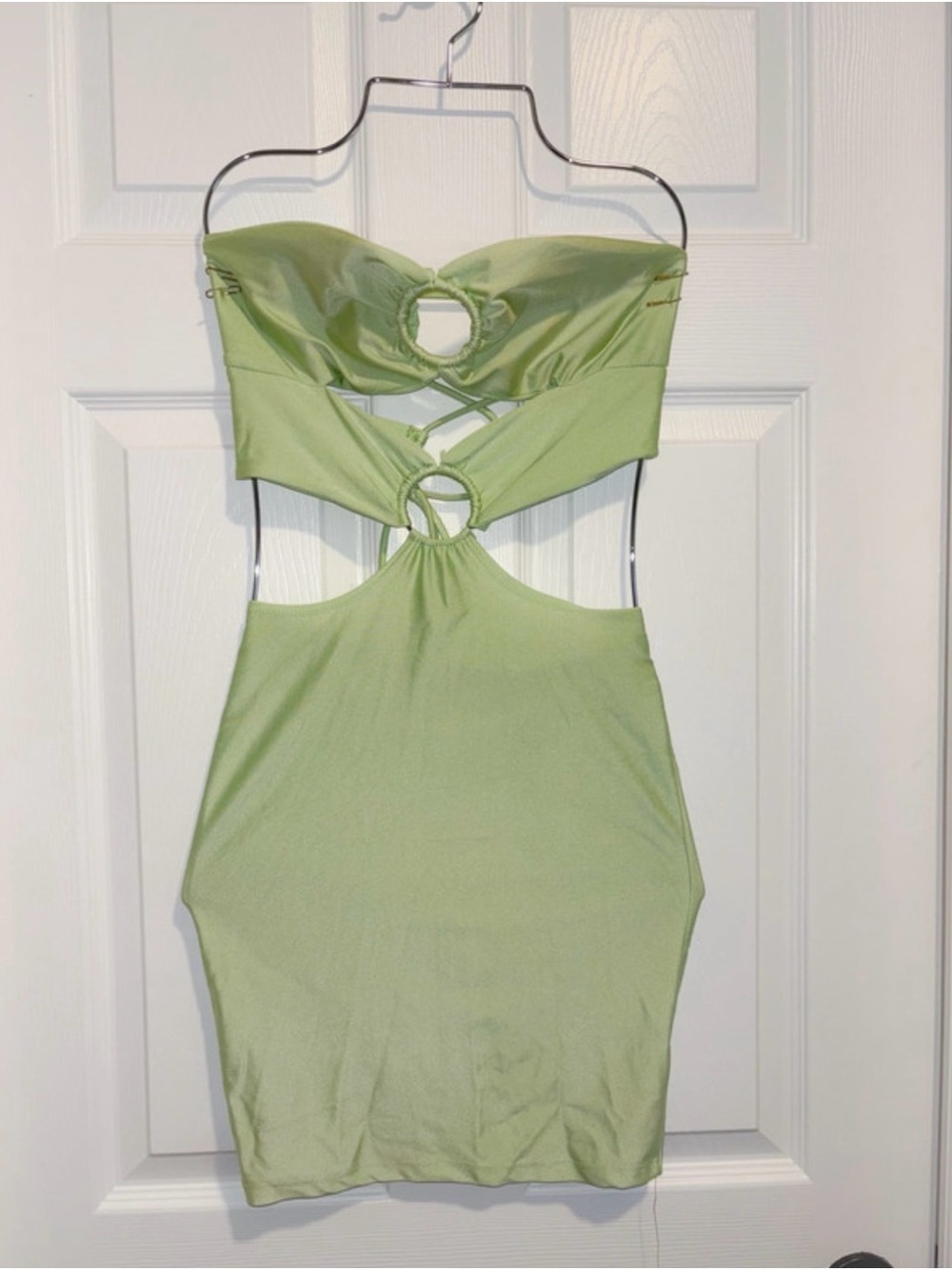 Green Cutout Mini Dress